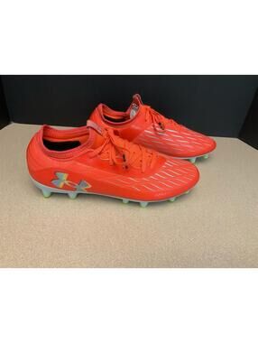 New! Mens Under Armour UA Magnetico Select 4 FG Orange Soccer Cleats. Size 8.